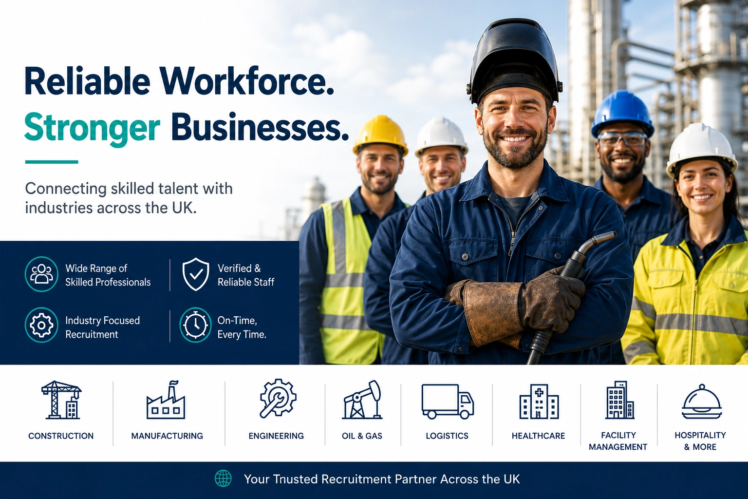 Why UK Businesses Choose Professional Recruitment Agencies for Skilled Trades and Industrial Workforce